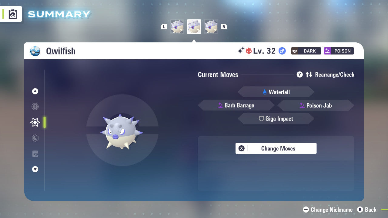 Pokemon Legends ZA Alpha Shiny Hisuian Qwilfish 6IV-EV Trained