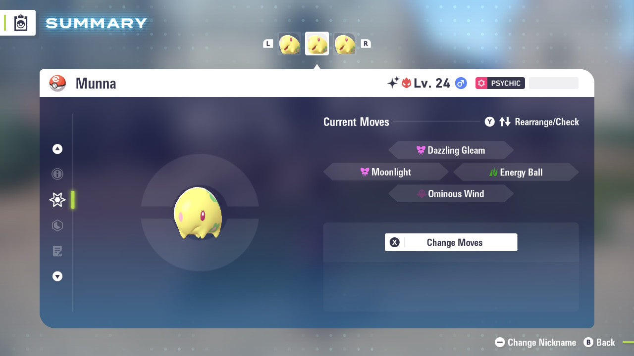 Pokemon Legends ZA Alpha Shiny Munna 6IV-EV Trained