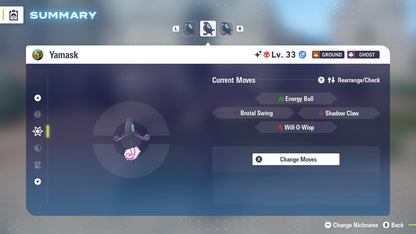 Pokemon Legends ZA Alpha Shiny Galarian Yamask 6IV-EV Trained