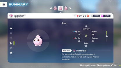 Pokemon Legends ZA Alpha Shiny Igglybuff 6IV-EV Trained