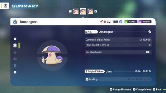 Pokemon Legends ZA Alpha Shiny Amoonguss 6IV-EV Trained