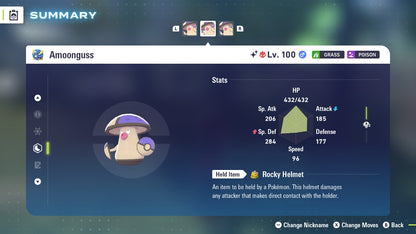 Pokemon Legends ZA Alpha Shiny Amoonguss 6IV-EV Trained