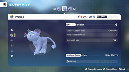 Pokemon Legends ZA Alpha Shiny Alolan Persian 6IV-EV Trained