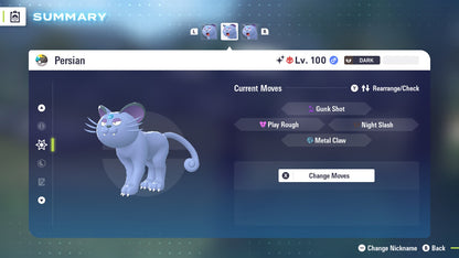 Pokemon Legends ZA Alpha Shiny Alolan Persian 6IV-EV Trained