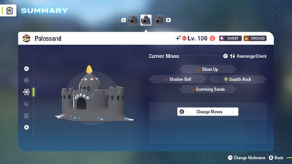 Pokemon Legends ZA Alpha Shiny Palossand 6IV-EV Trained