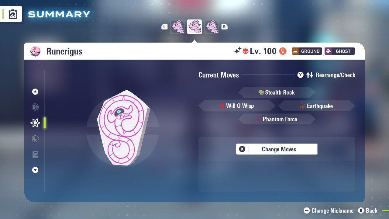 Pokemon Legends ZA Alpha Shiny Runerigus 6IV-EV Trained