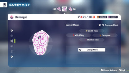 Pokemon Legends ZA Alpha Shiny Runerigus 6IV-EV Trained