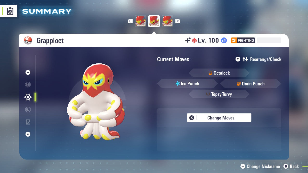 Pokemon Legends ZA Alpha Shiny Grapploct 6IV-EV Trained