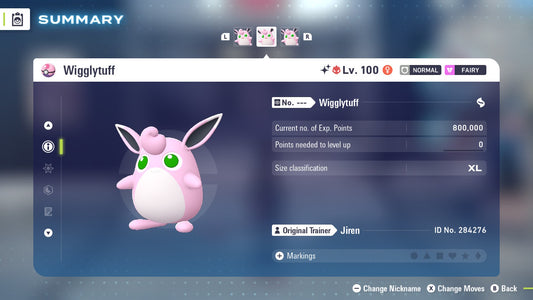 Pokemon Legends ZA Alpha Shiny Wigglytuff 6IV-EV Trained
