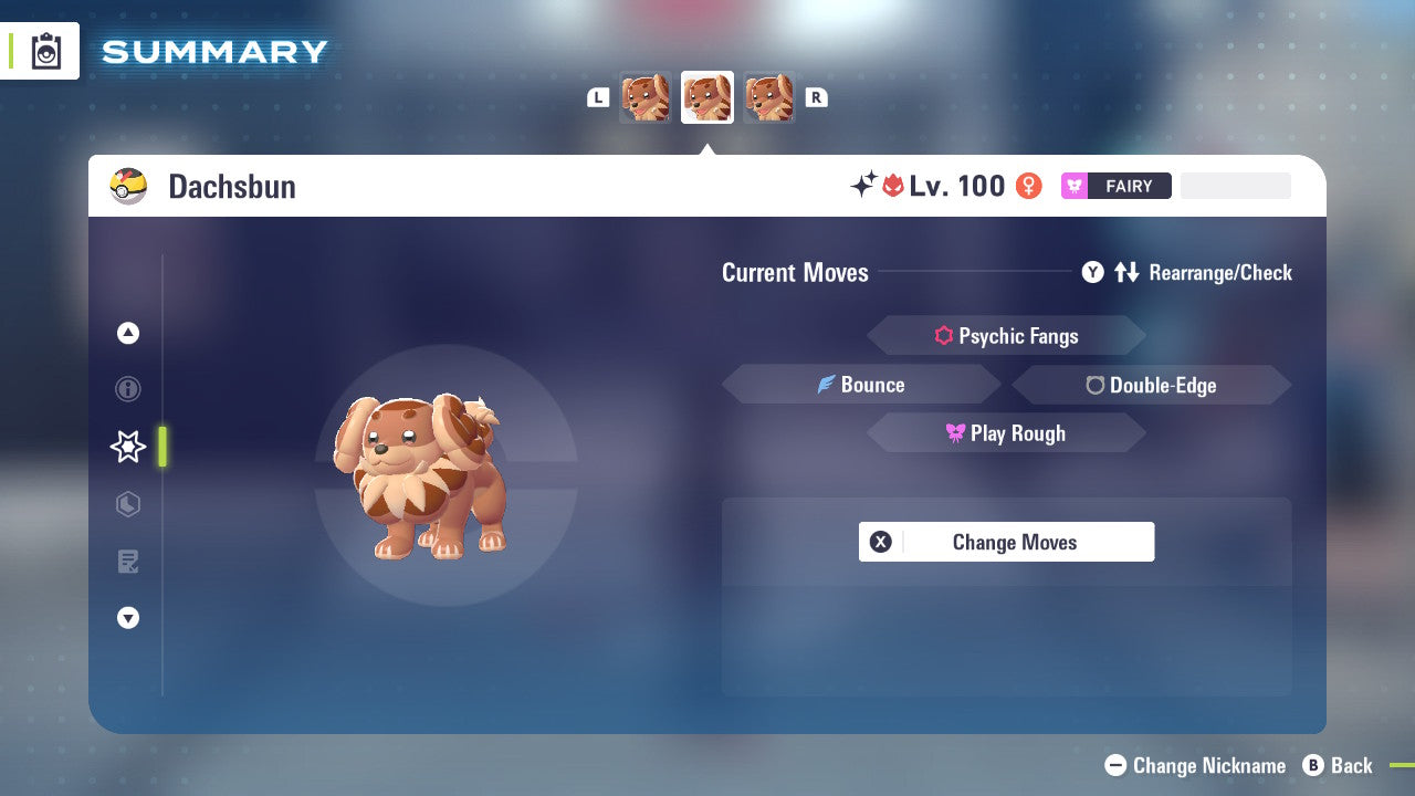 Pokemon Legends ZA Alpha Shiny Dachsbun 6IV-EV Trained