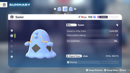 Pokemon Legends ZA Alpha Shiny Swalot 6IV-EV Trained - Pokemon4Ever