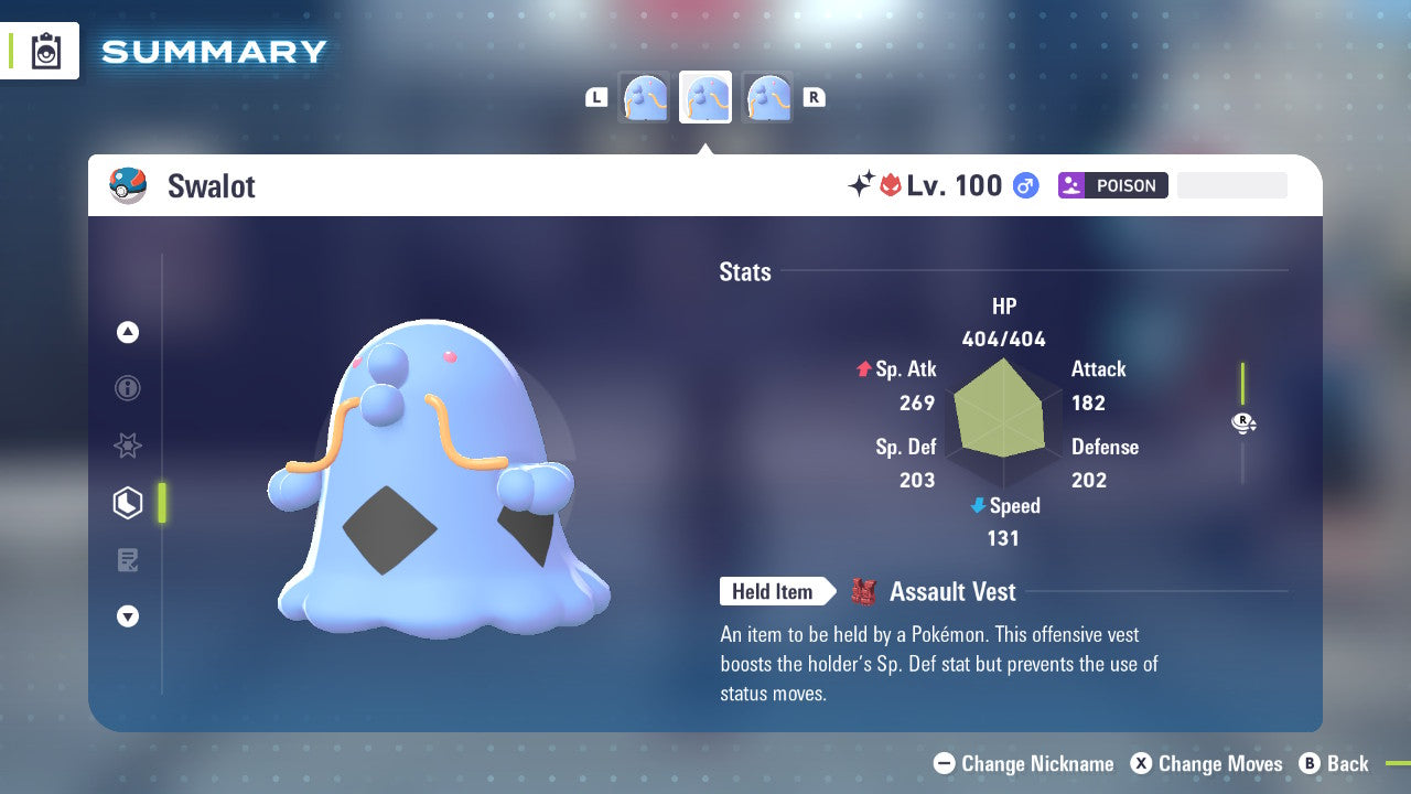 Pokemon Legends ZA Alpha Shiny Swalot 6IV-EV Trained - Pokemon4Ever