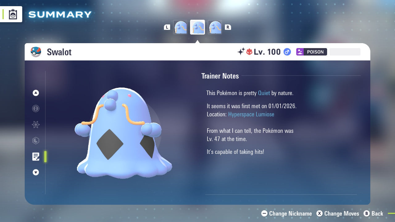 Pokemon Legends ZA Alpha Shiny Swalot 6IV-EV Trained - Pokemon4Ever