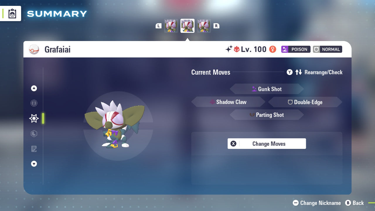 Pokemon Legends ZA Alpha Shiny Grafaiai 6IV-EV Trained