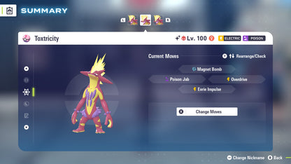 Pokemon Legends ZA Alpha Shiny Toxtricity 6IV-EV Trained