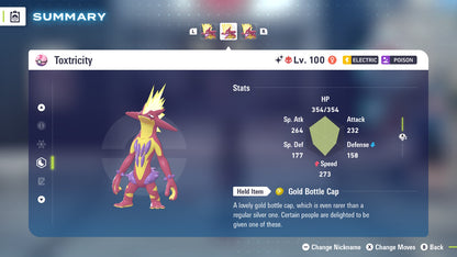 Pokemon Legends ZA Alpha Shiny Toxtricity 6IV-EV Trained