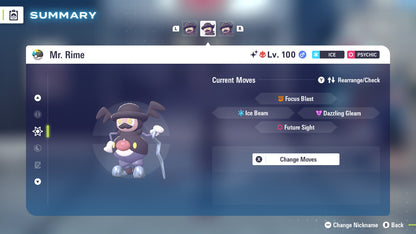 Pokemon Legends ZA Alpha Shiny Mr. Rime 6IV-EV Trained