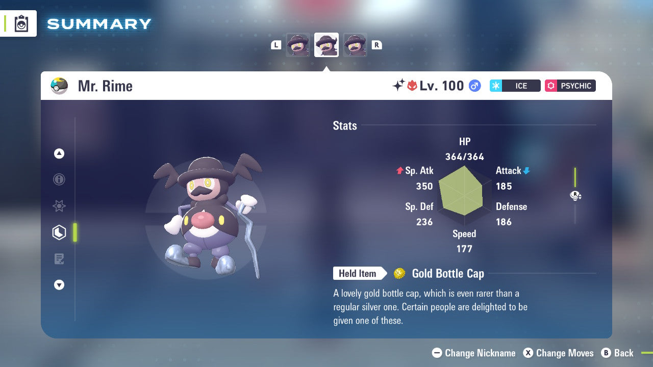 Pokemon Legends ZA Alpha Shiny Mr. Rime 6IV-EV Trained