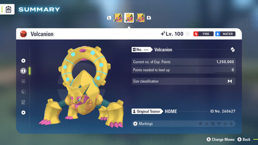 Pokemon Legends ZA Shiny Volcanion 6IV-EV Trained