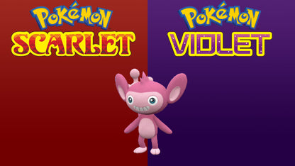 Pokemon Scarlet and Violet Shiny Aipom 6IV-EV Trained - Pokemon4Ever