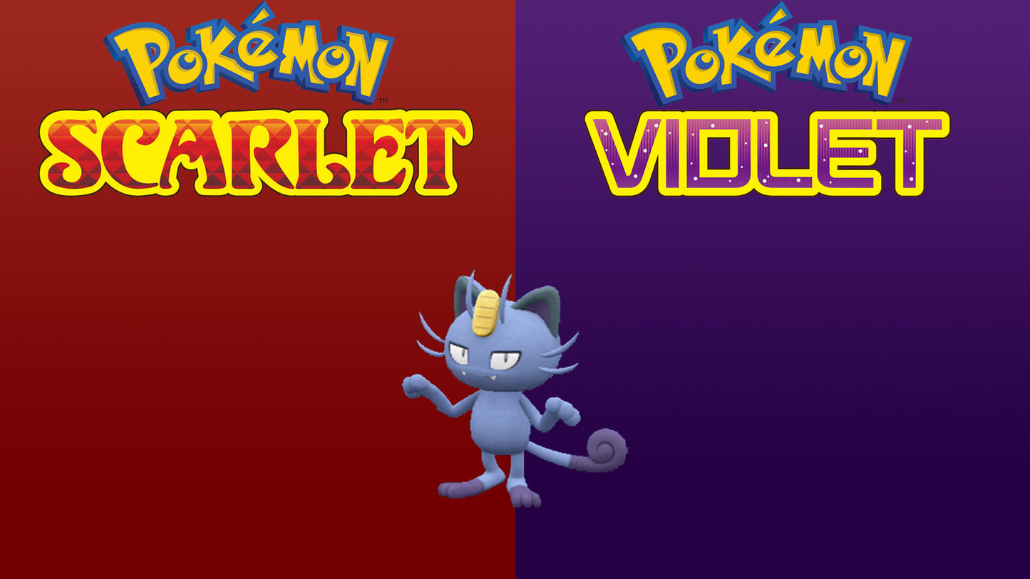 Pokemon Scarlet and Violet Shiny Alolan Meowth