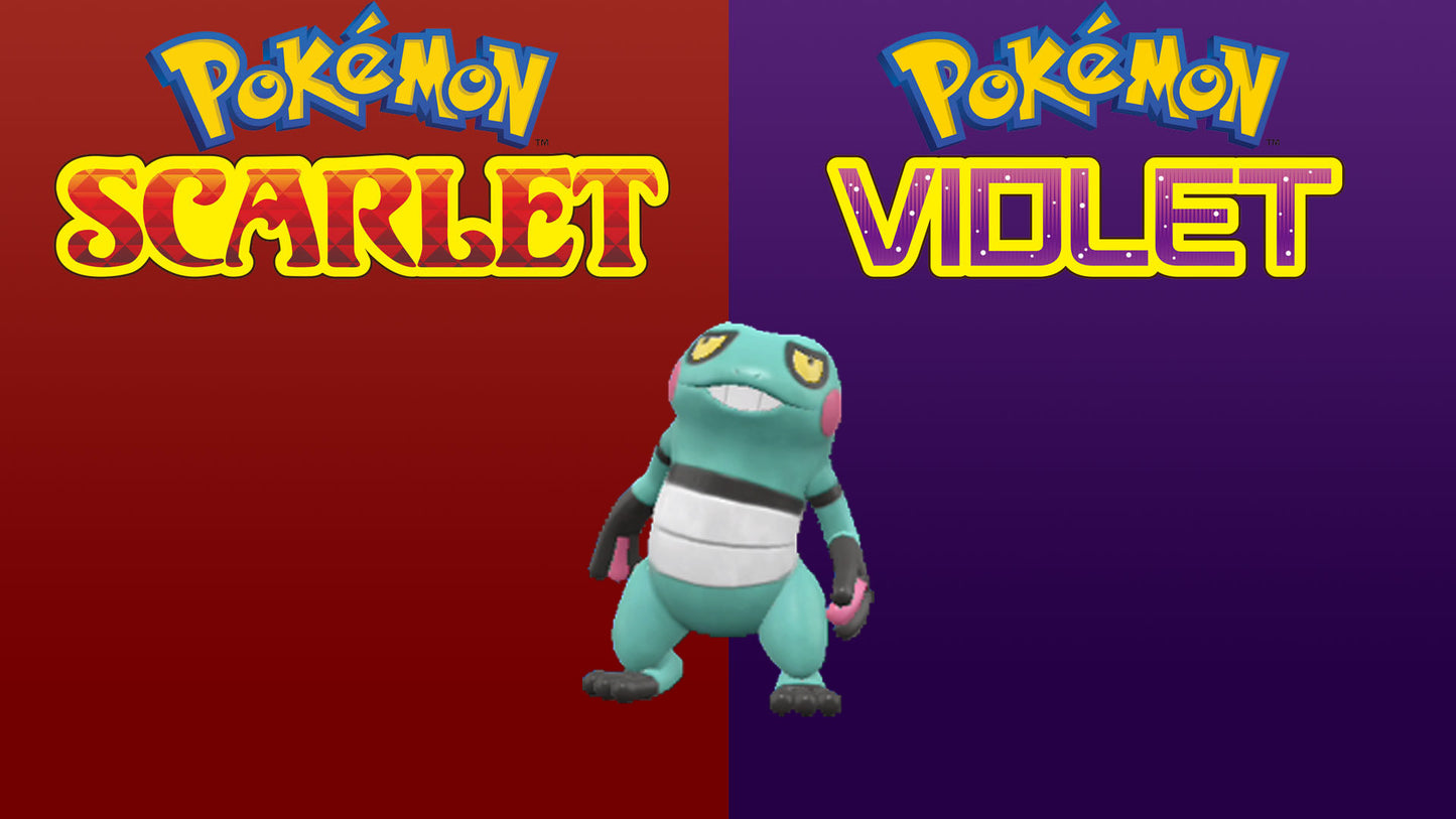 Pokemon Scarlet and Violet Shiny Croagunk 6IV-EV Trained - Pokemon4Ever