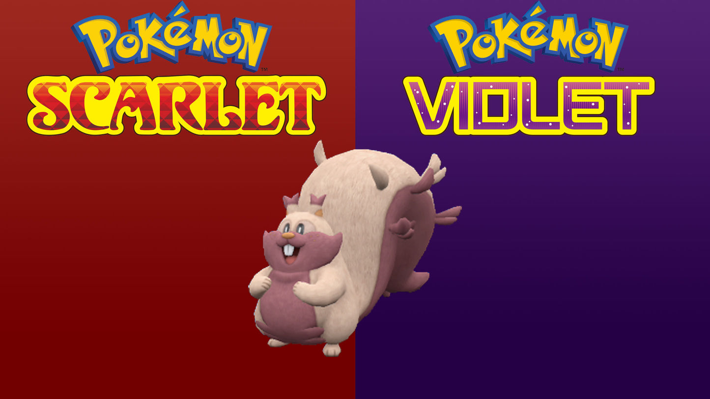 Pokemon Scarlet and Violet Shiny Greedent 6IV-EV Trained - Pokemon4Ever