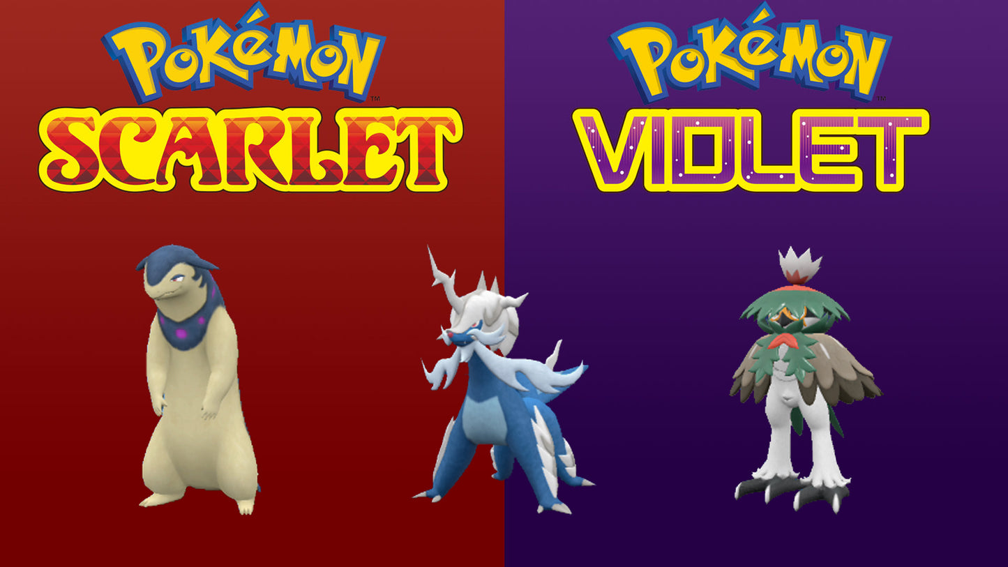 Pokemon Scarlet and Violet Hisuian Evolved Starter Bundle 6IV-EV Trained - Pokemon4Ever