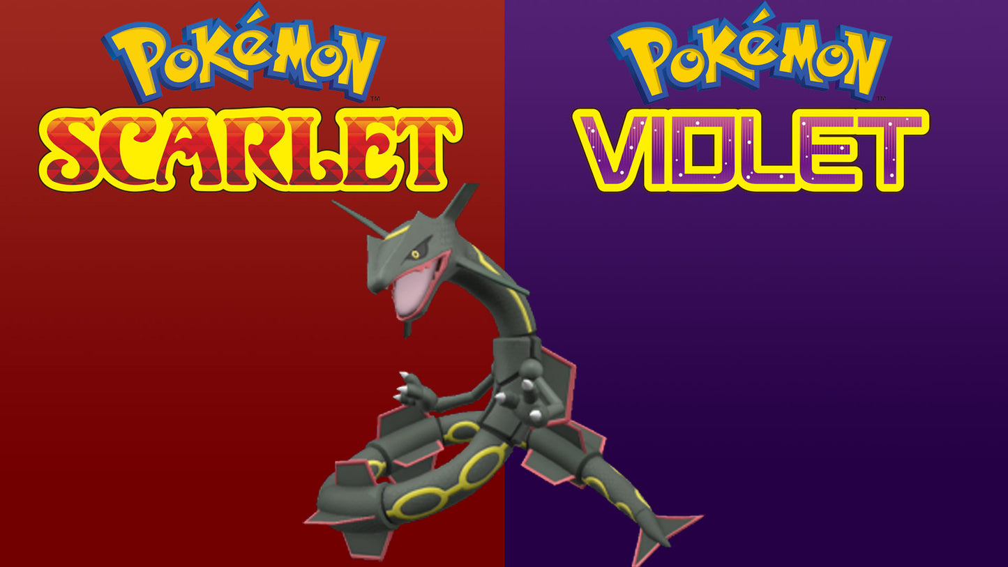 Pokemon Scarlet and Violet Shiny Rayquaza