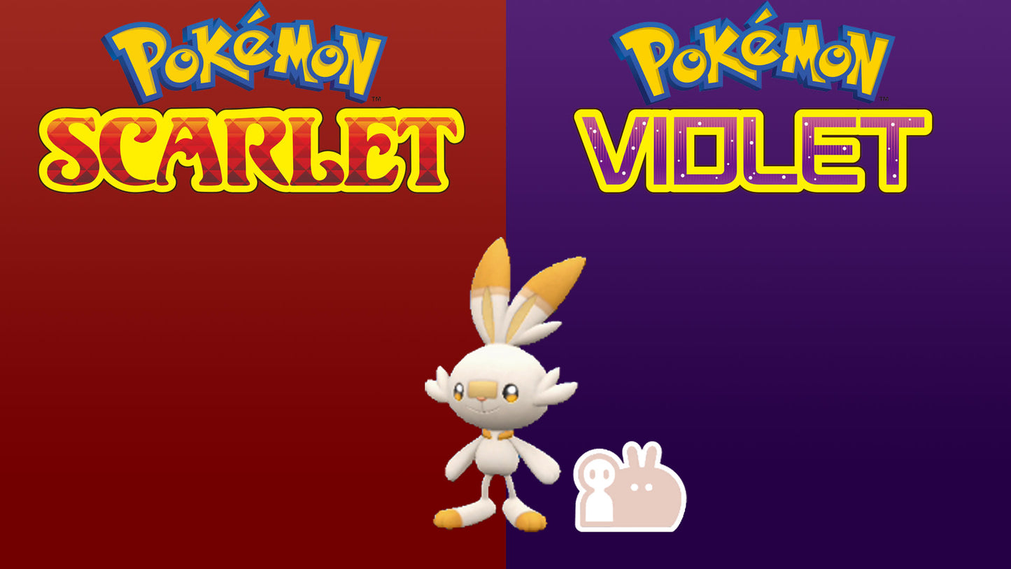 Pokemon Scarlet and Violet Marked Shiny Scorbunny 6IV-EV Trained - Pokemon4Ever