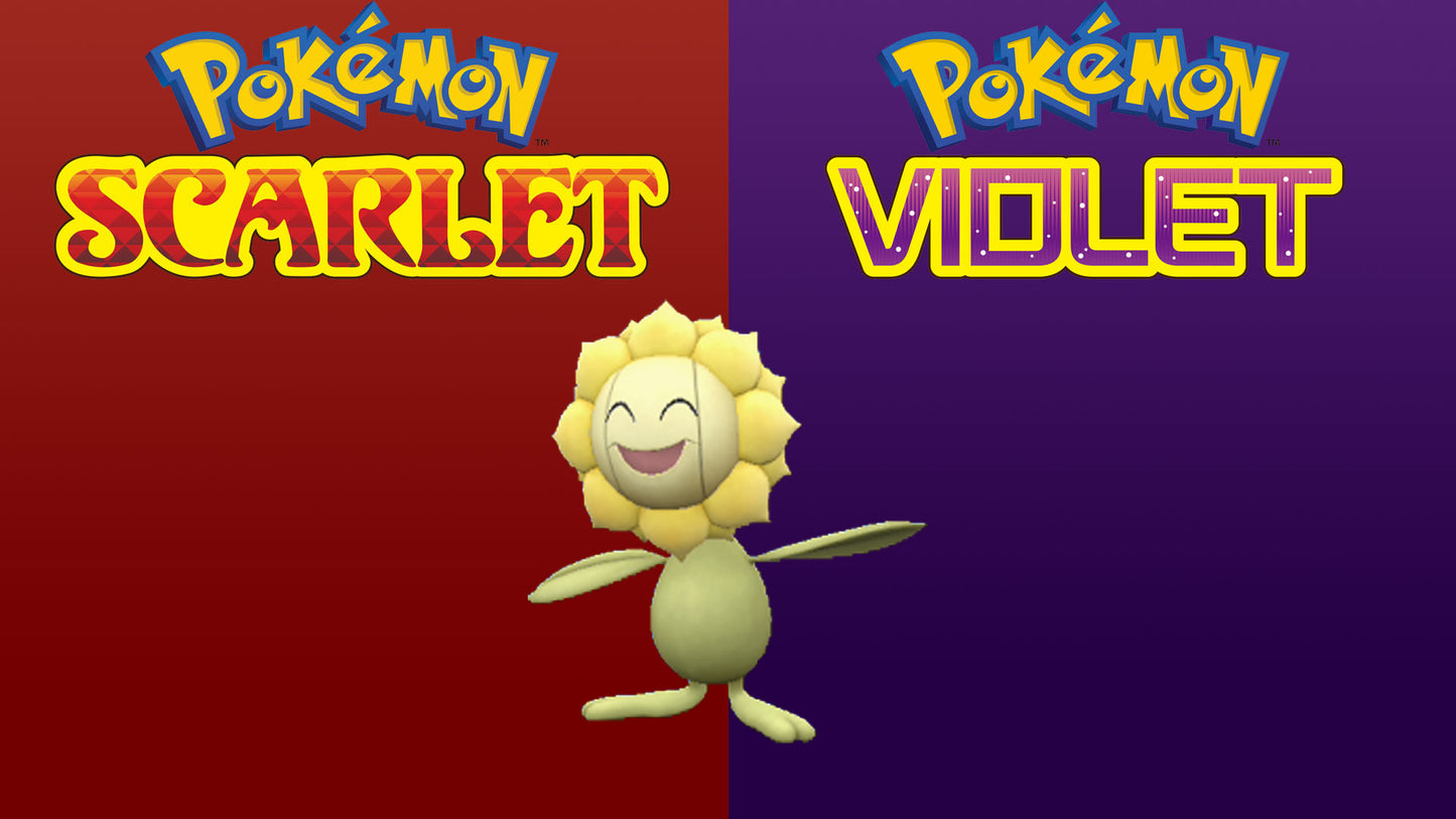 Pokemon Scarlet and Violet Shiny Sunflora 6IV-EV Trained - Pokemon4Ever