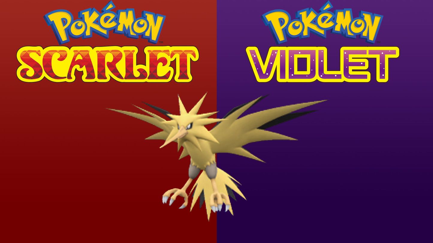 Pokemon Scarlet and Violet Zapdos 6IV-EV Trained - Pokemon4Ever
