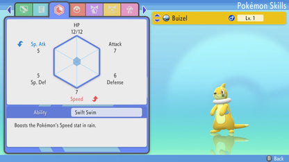 Pokemon Brilliant Diamond and Shining Pearl Buizel 6IV-EV Trained - Pokemon4Ever