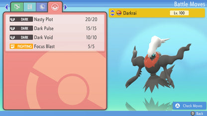 Pokemon Brilliant Diamond and Shining Pearl Darkrai 6IV-EV Trained - Pokemon4Ever