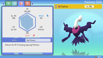 Pokemon Brilliant Diamond and Shining Pearl Darkrai 6IV-EV Trained - Pokemon4Ever