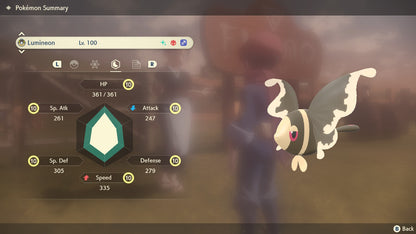 Pokemon Legends Arceus Shiny Alpha Lumineon Max Effort Levels 6IV-EV Trained - Pokemon4Ever