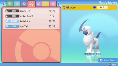 Pokemon Brilliant Diamond and Shining Pearl Hidden Ability Absol 6IV-EV Trained - Pokemon4Ever