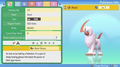 Pokemon Brilliant Diamond and Shining Pearl Hidden Ability Absol 6IV-EV Trained - Pokemon4Ever