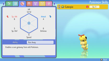 Pokemon Brilliant Diamond and Shining Pearl Caterpie 6IV-EV Trained - Pokemon4Ever