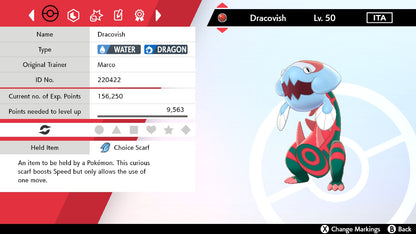 Pokemon Sword and Shield International Champion Marco Silva's Dracovish 6IV-EV Trained - Pokemon4Ever