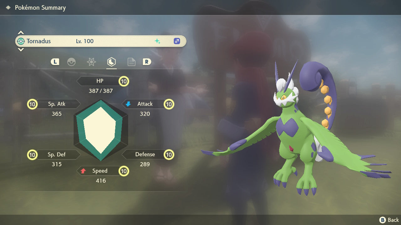 Pokemon Legends Arceus Shiny Tornadus-Therian Max Effort Levels 6IV-EV Trained - Pokemon4Ever