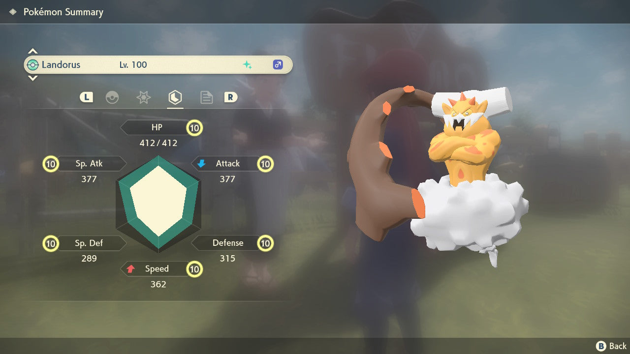 Pokemon Legends Arceus Shiny Landorus-Incarnate Max Effort Levels 6IV-EV Trained - Pokemon4Ever