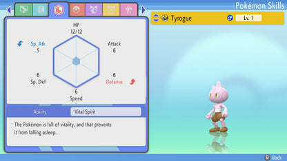 Pokemon Brilliant Diamond and Shining Pearl Tyrogue 6IV-EV Trained - Pokemon4Ever