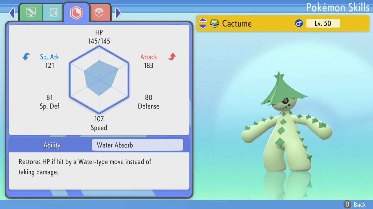 Pokemon Brilliant Diamond and Shining Pearl Cacturne 6IV-EV Trained - Pokemon4Ever