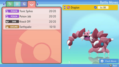 Pokemon Brilliant Diamond and Shining Pearl Drapion 6IV-EV Trained - Pokemon4Ever