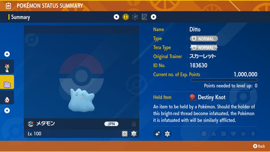 Pokemon Scarlet and Violet Shiny Japanese Breeding Ditto 6IV - Pokemon4Ever