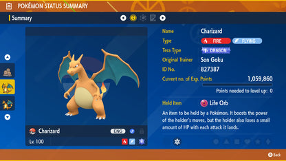 Pokemon Scarlet and Violet Charizard The Unrivaled 6IV-EV Trained - Pokemon4Ever