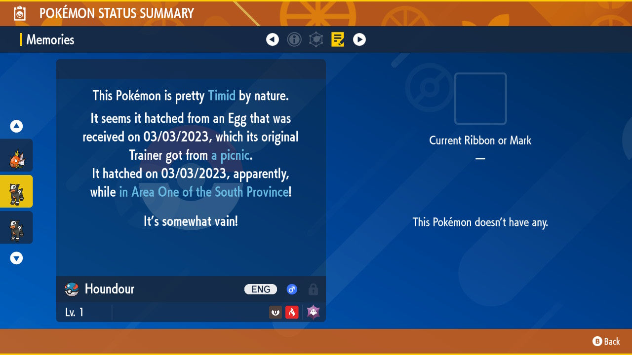 Pokemon Scarlet and Violet Shiny Houndour 6IV-EV Trained - Pokemon4Ever