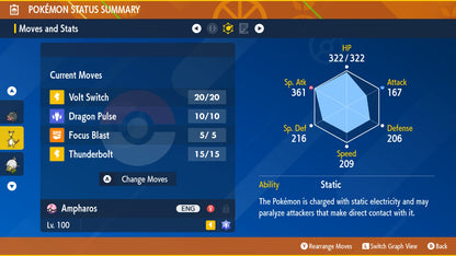 Pokemon Scarlet and Violet Shiny Ampharos 6IV-EV Trained - Pokemon4Ever