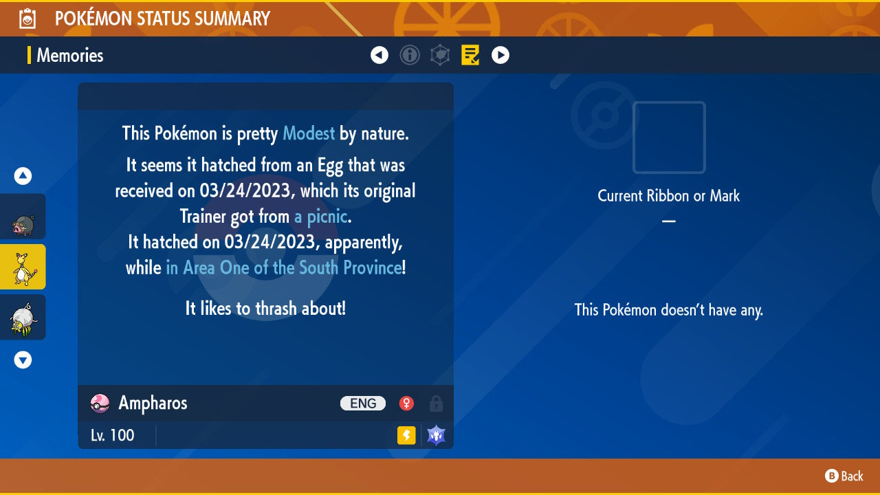 Pokemon Scarlet and Violet Shiny Ampharos 6IV-EV Trained - Pokemon4Ever